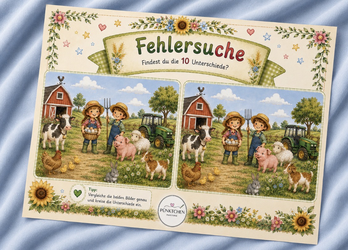 Bauernhof Beschäftigungsheft PDF – Bild 9
