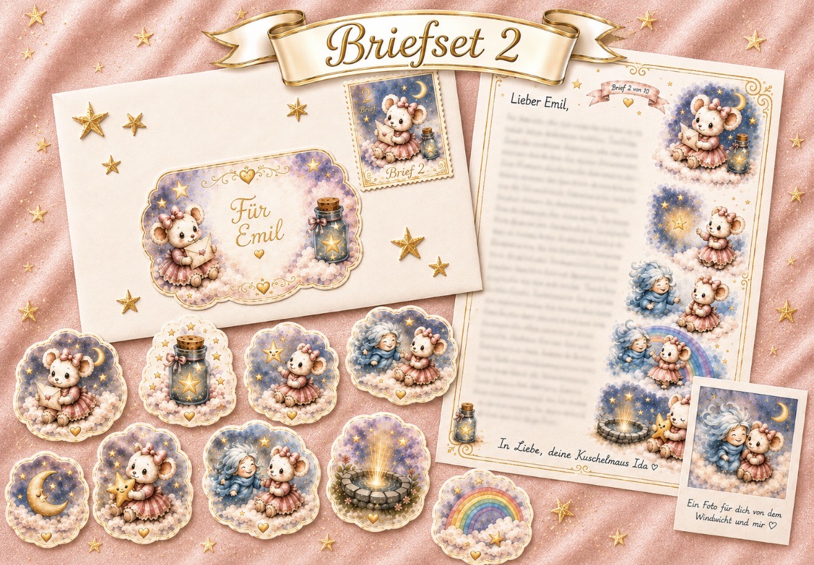 Kuscheltier auf Reisen Briefe-Set – Bild 3